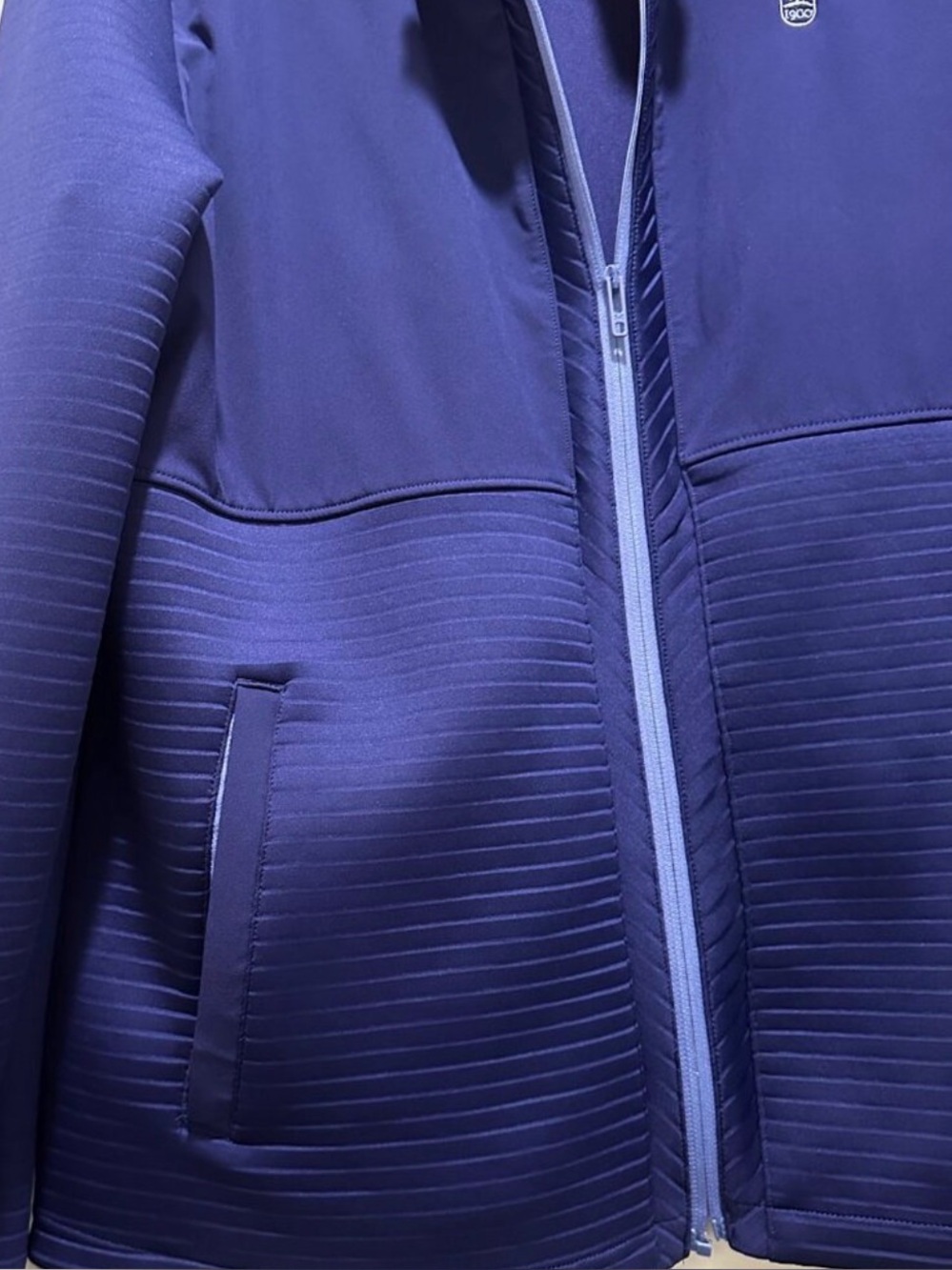 Under Armour Women's Deep Blue Quilted-Texture Bomber Jacket